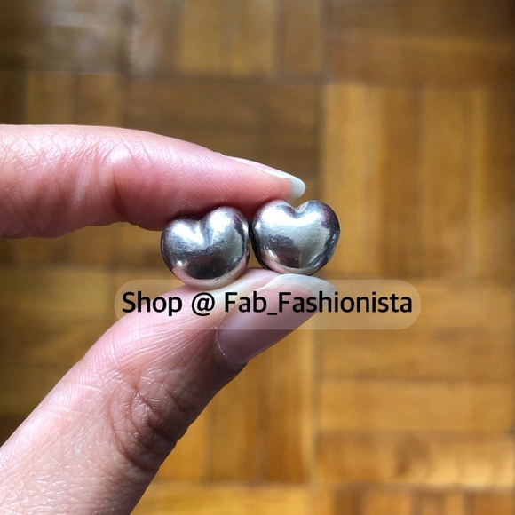 Pandora retired sterling silver heart clips (2) - Picture 1 of 6